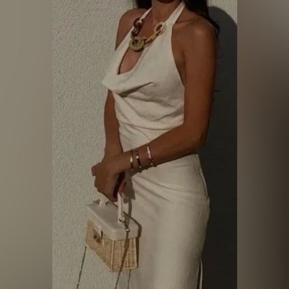 ZARA Midi Dress with Necklace Attachment